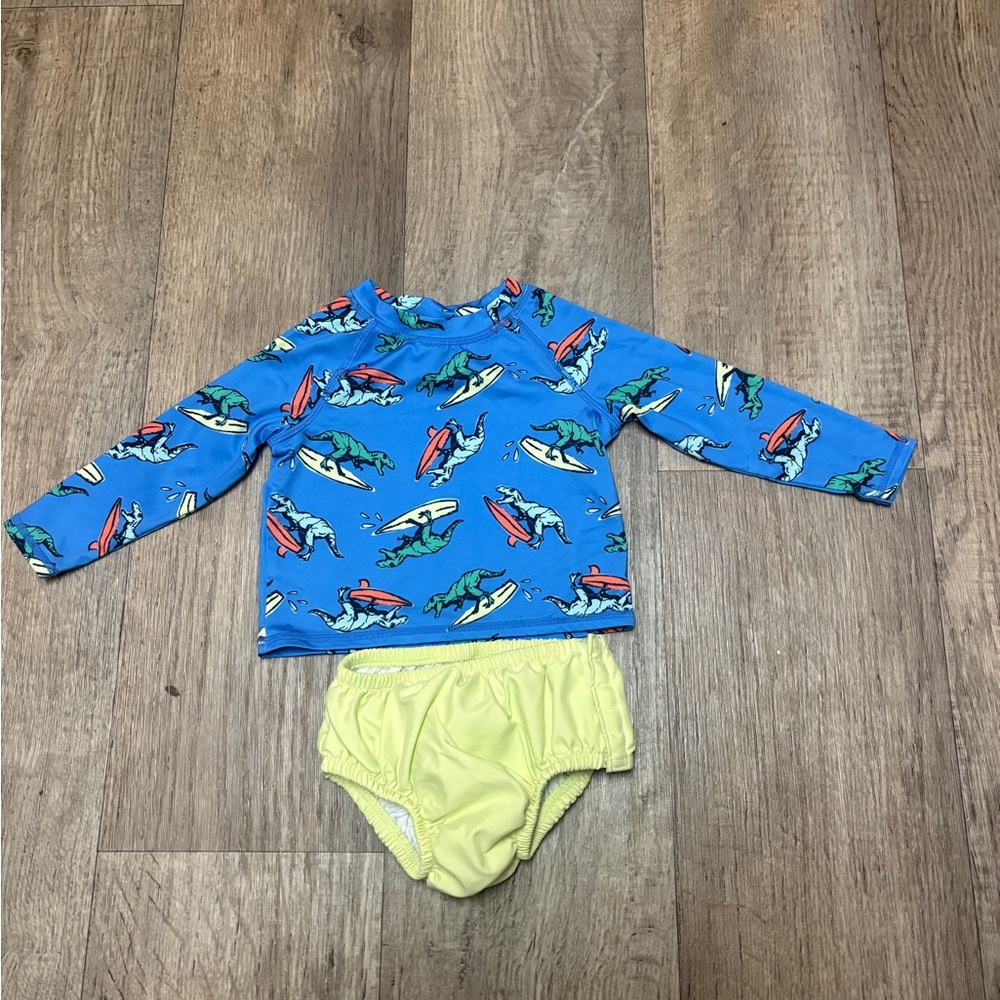 Wonder Nation Blue Shark Print Rashguard Set